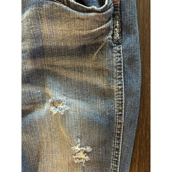 Silver Jeans Super Stretch Boyfriend Distressed Mid-Rise Cropped Jeans W29/L25 - Picture 7 of 11